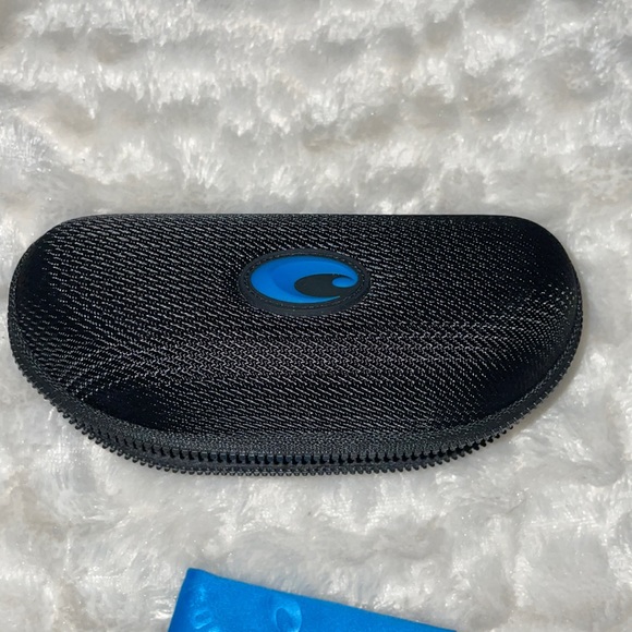 Costa Accessories Costa Del Mar Zippered Black W Blue Logo Sunglasses Glasses Hard Case